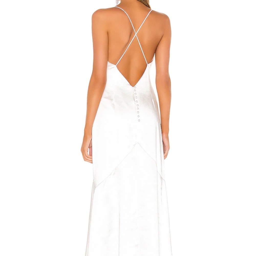 Elliatt Long Satin White Dress